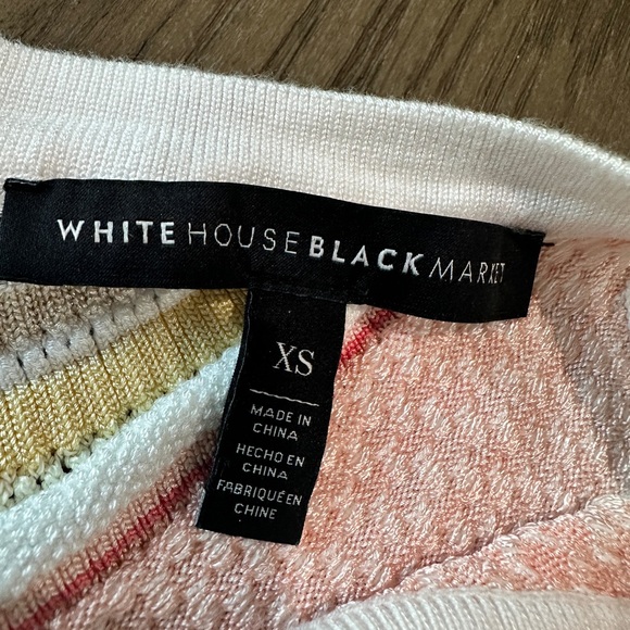 White House Black Market Sleeveless Sweater Tank Size XS Striped - Picture 5 of 15
